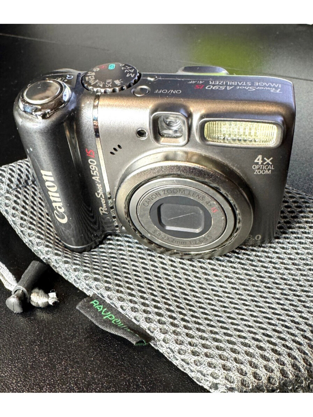 Canon PowerShot A590 Camera Gray 8.0 MP 4x Zoom- For Parts Or Repair
